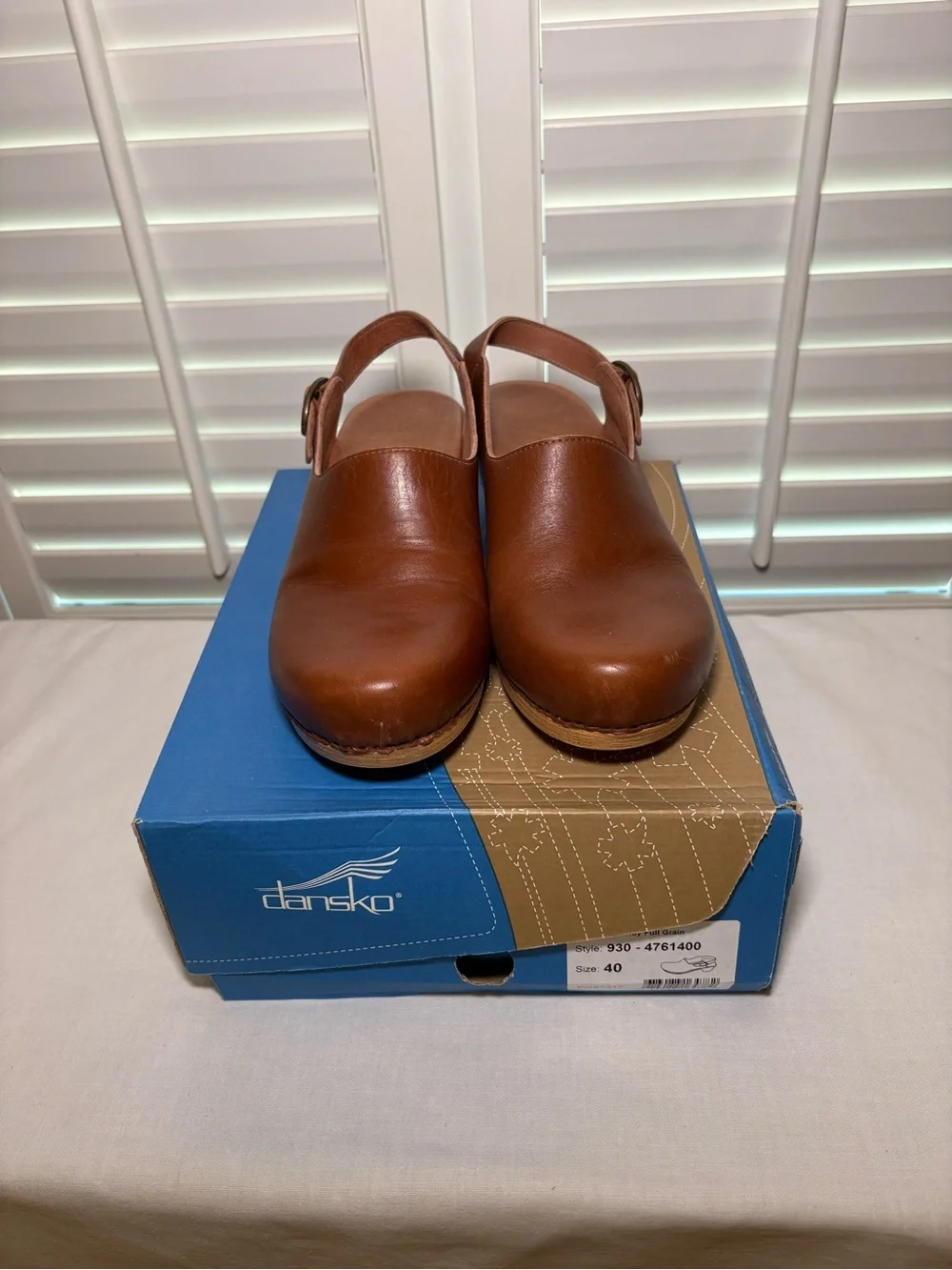 Dansko Madison Brandy Leather Slingback Clogs with Buckle_4